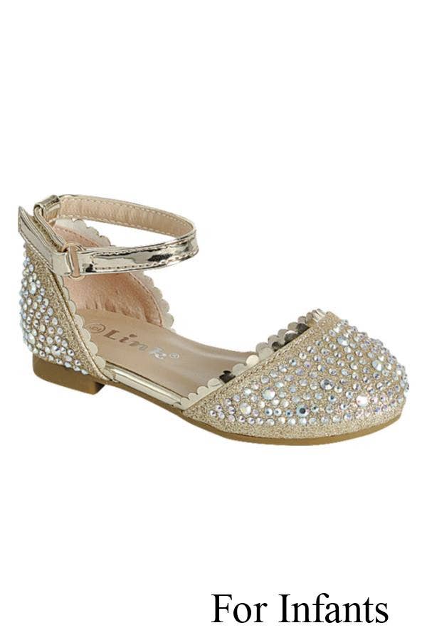 Infants Ankle Strap Flat Shoes FL-SABINA-33KA