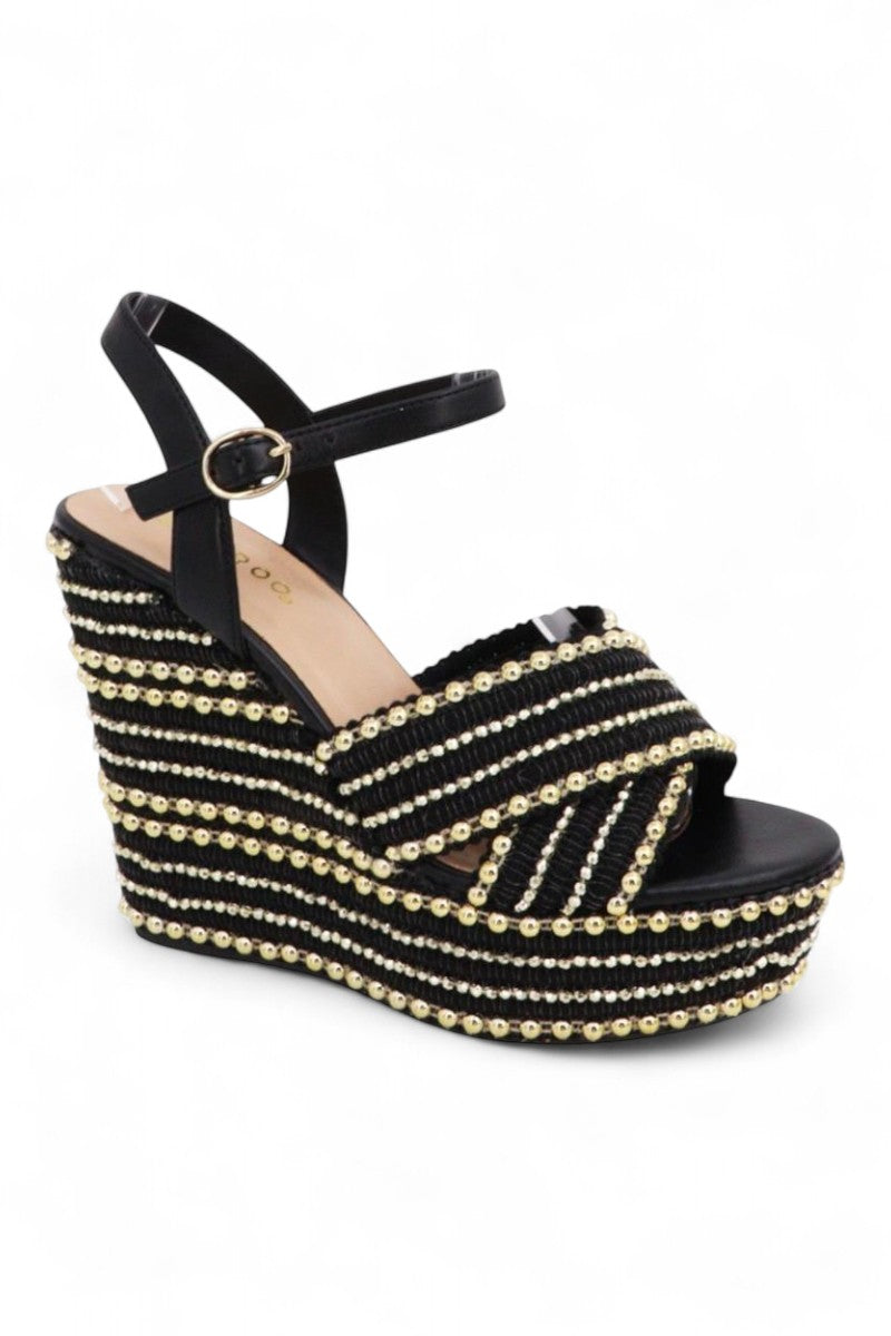 Women Wedge Heel Ankle Strap Sandal Shoes JP-CHOSEN-69