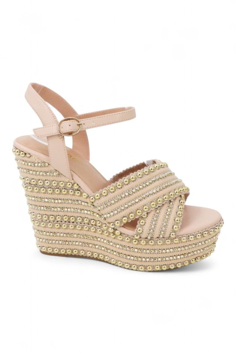 Women Wedge Heel Ankle Strap Sandal Shoes JP-CHOSEN-69