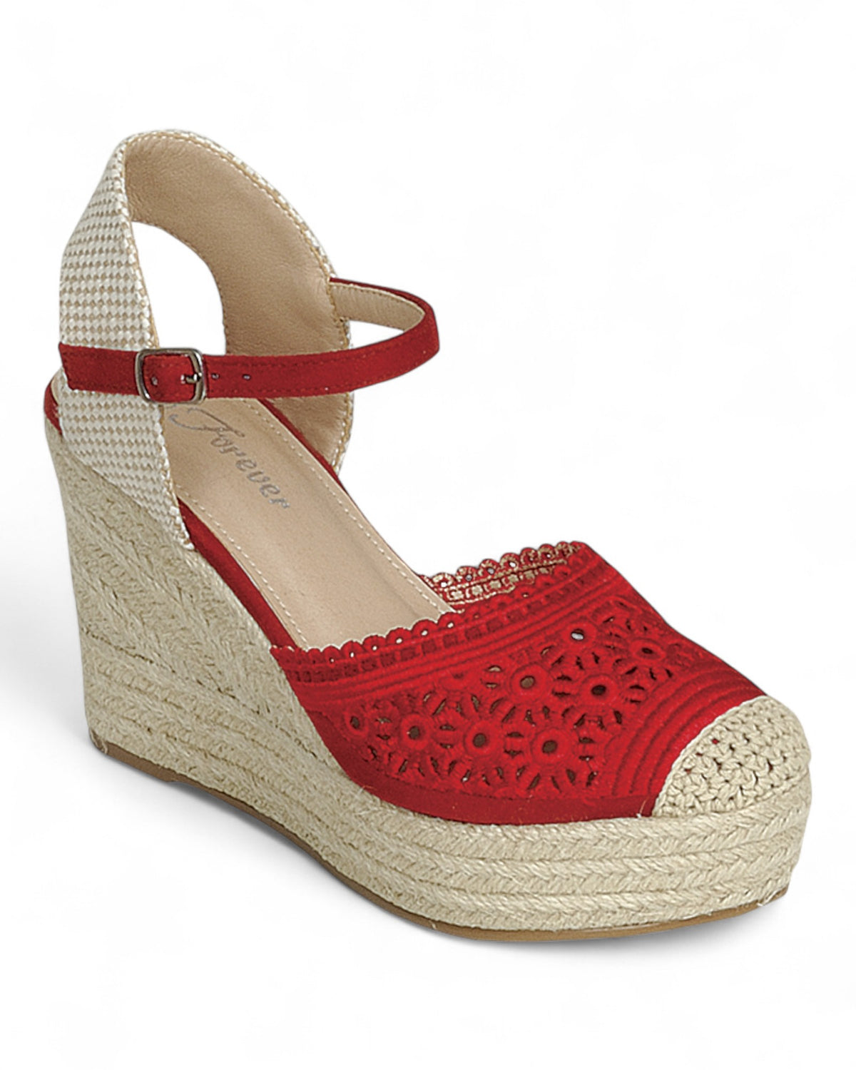 Women Wedge Heel Ankle Strap Sandal Shoes FL-CERTAIN-24