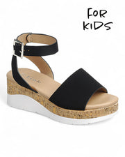 Kids Wedge Heel Ankle Strap Sandal Shoes FL-CLASS-57K