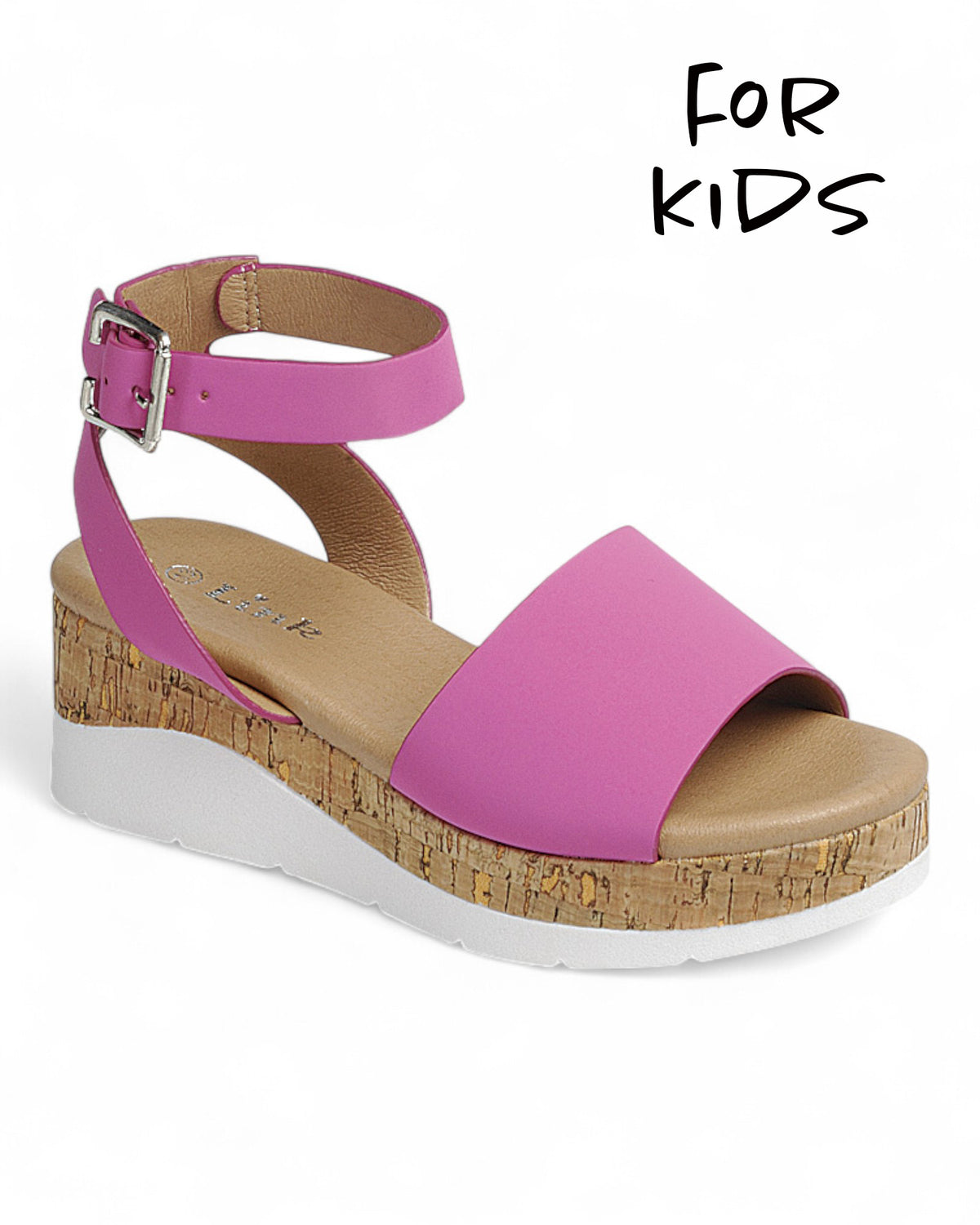 Kids Wedge Heel Ankle Strap Sandal Shoes FL-CLASS-57K