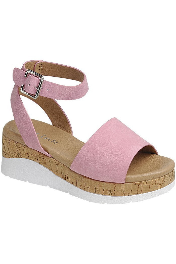 Kids Wedge Heel Ankle Strap Sandal Shoes FL-CLASS-57K
