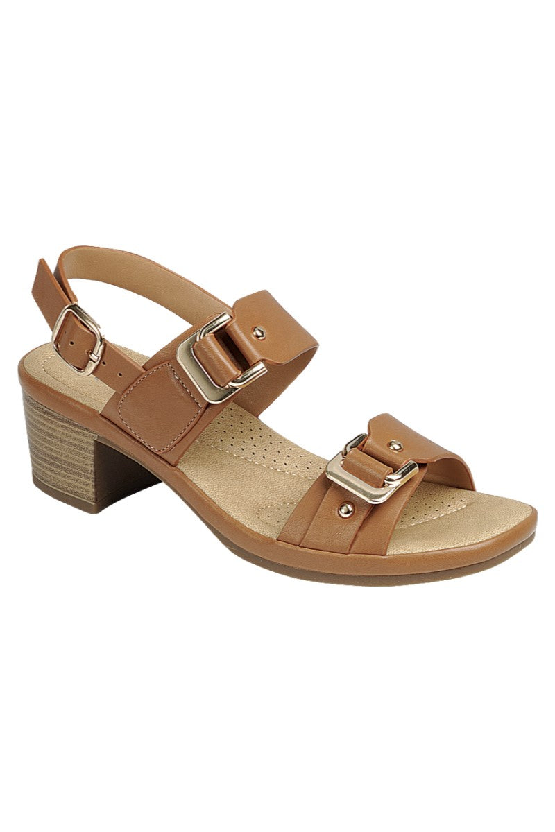 Women Chunky Heel Slingback Sandal Shoes FL-CREDIT-5