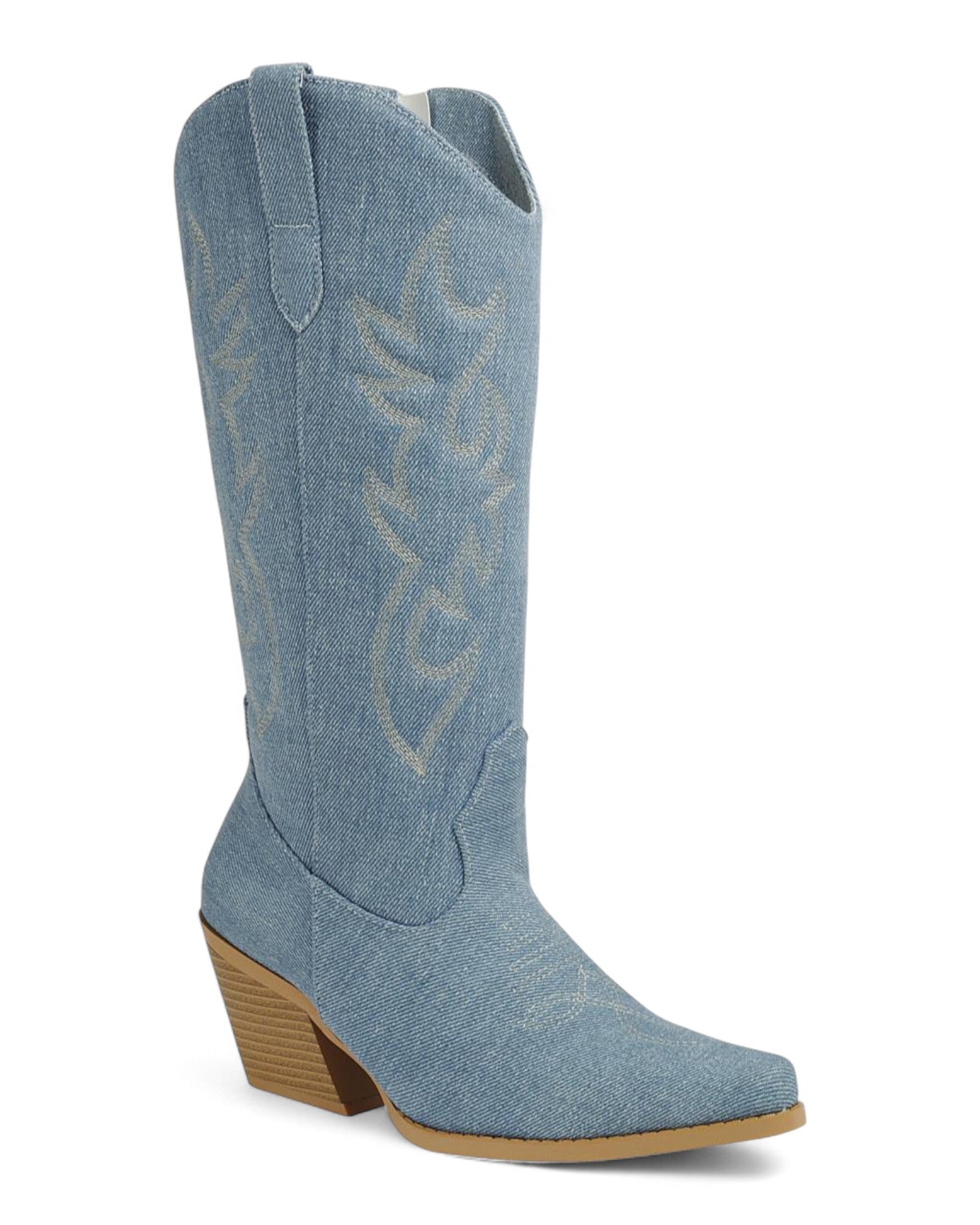 Women's High Chunky Heel Cowboy Boots FL-CREEK-15