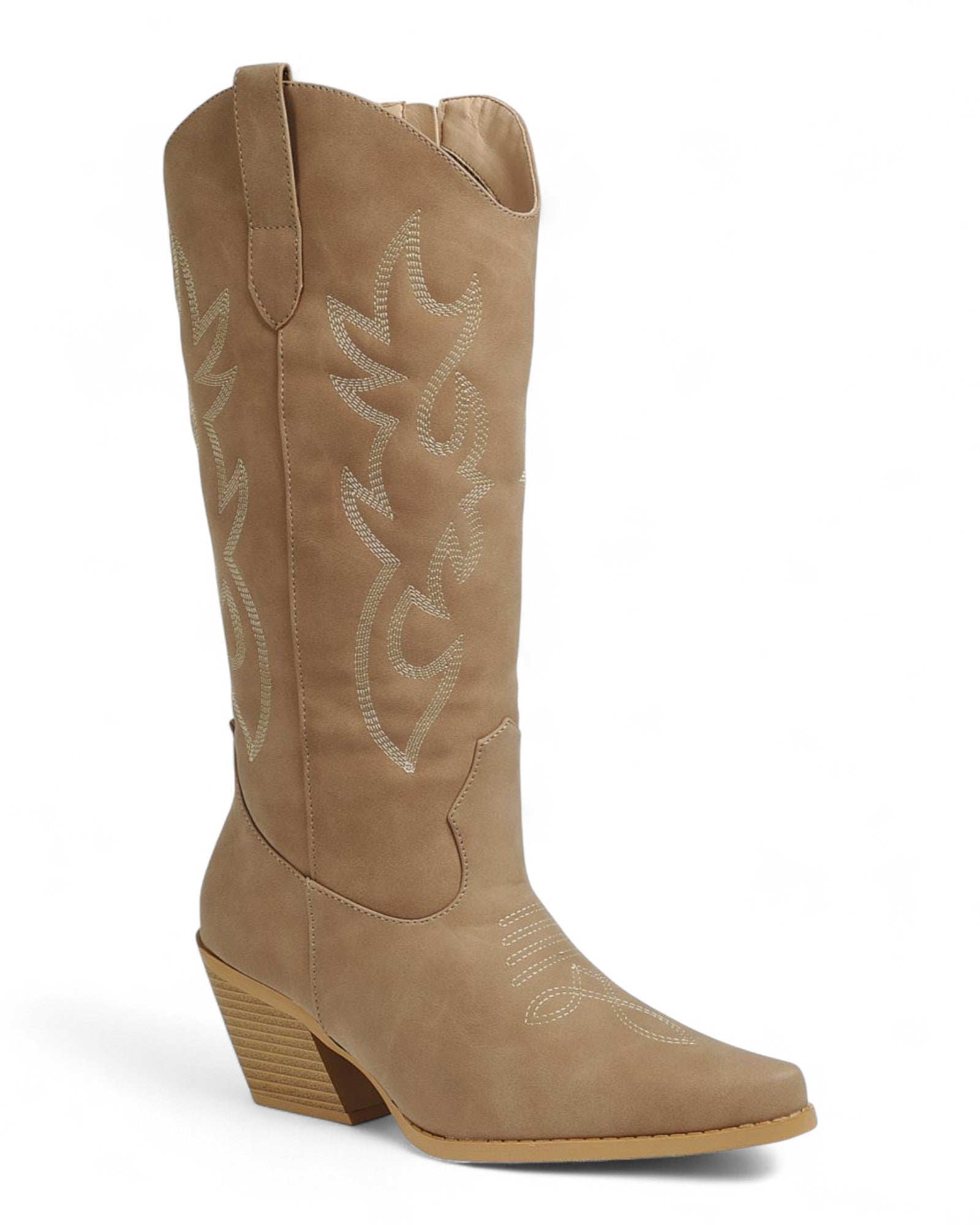 Women's High Chunky Heel Cowboy Boots FL-CREEK-15