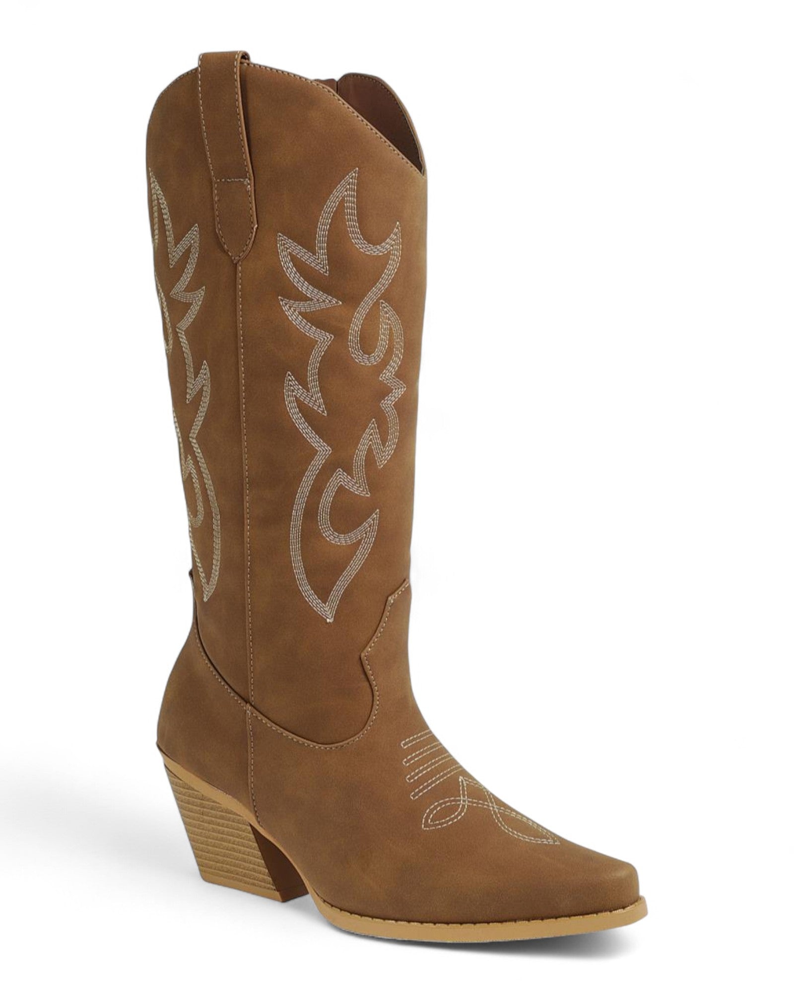 Women's High Chunky Heel Cowboy Boots FL-CREEK-15