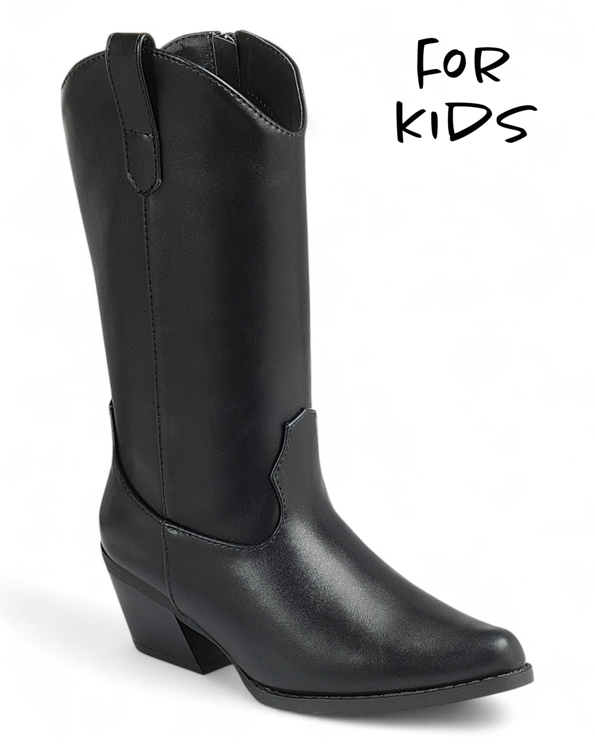 Kids Chunky Heel Knee High Boots FL-CREEK-16K