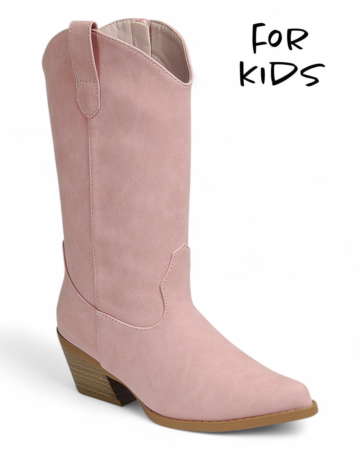 Kids Chunky Heel Knee High Boots FL-CREEK-16K