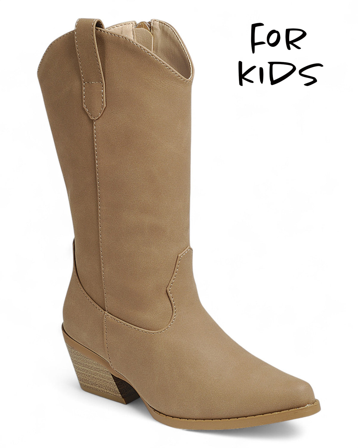 Kids Chunky Heel Knee High Boots FL-CREEK-16K