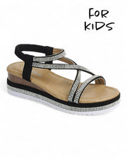 Kids Wedge Heel Slingback Sandal Shoes FL-ELLIE-92K