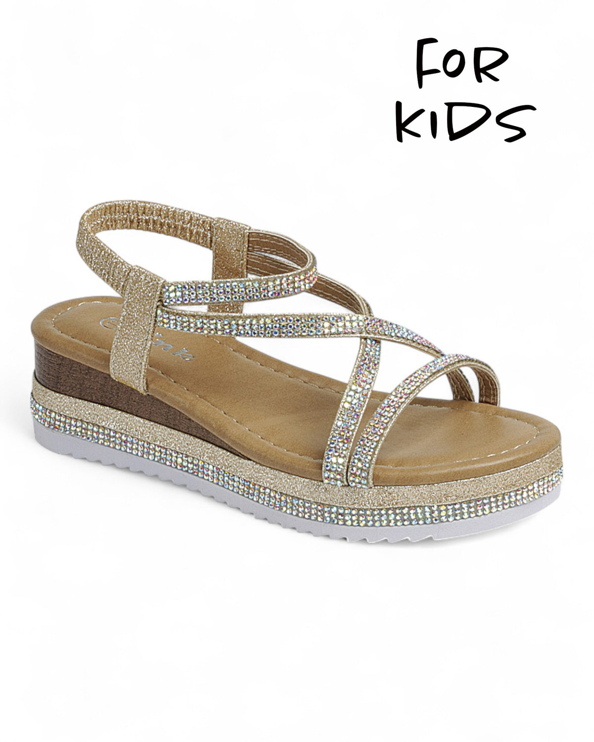 Kids Wedge Heel Slingback Sandal Shoes FL-ELLIE-92K