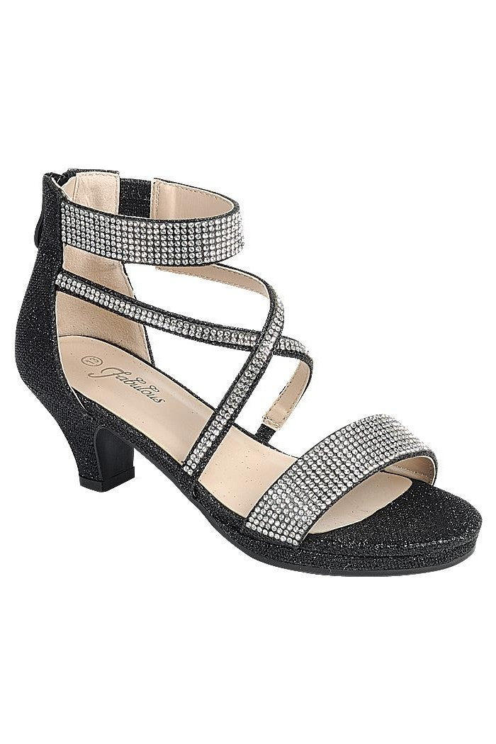 Kids Kitten Heel Party Shoes FL-EXCITED-104K