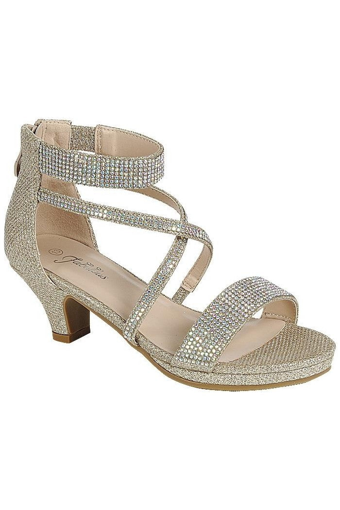 Kids Kitten Heel Party Shoes FL-EXCITED-104K