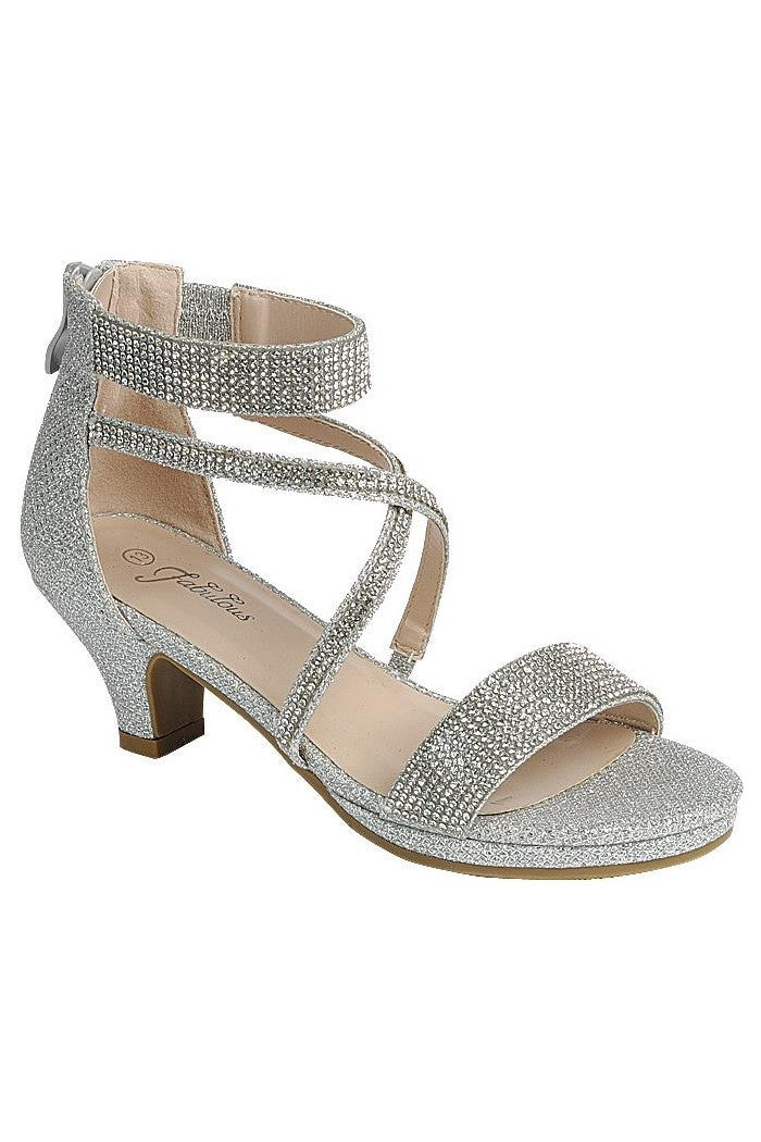 Kids Kitten Heel Party Shoes FL-EXCITED-104K