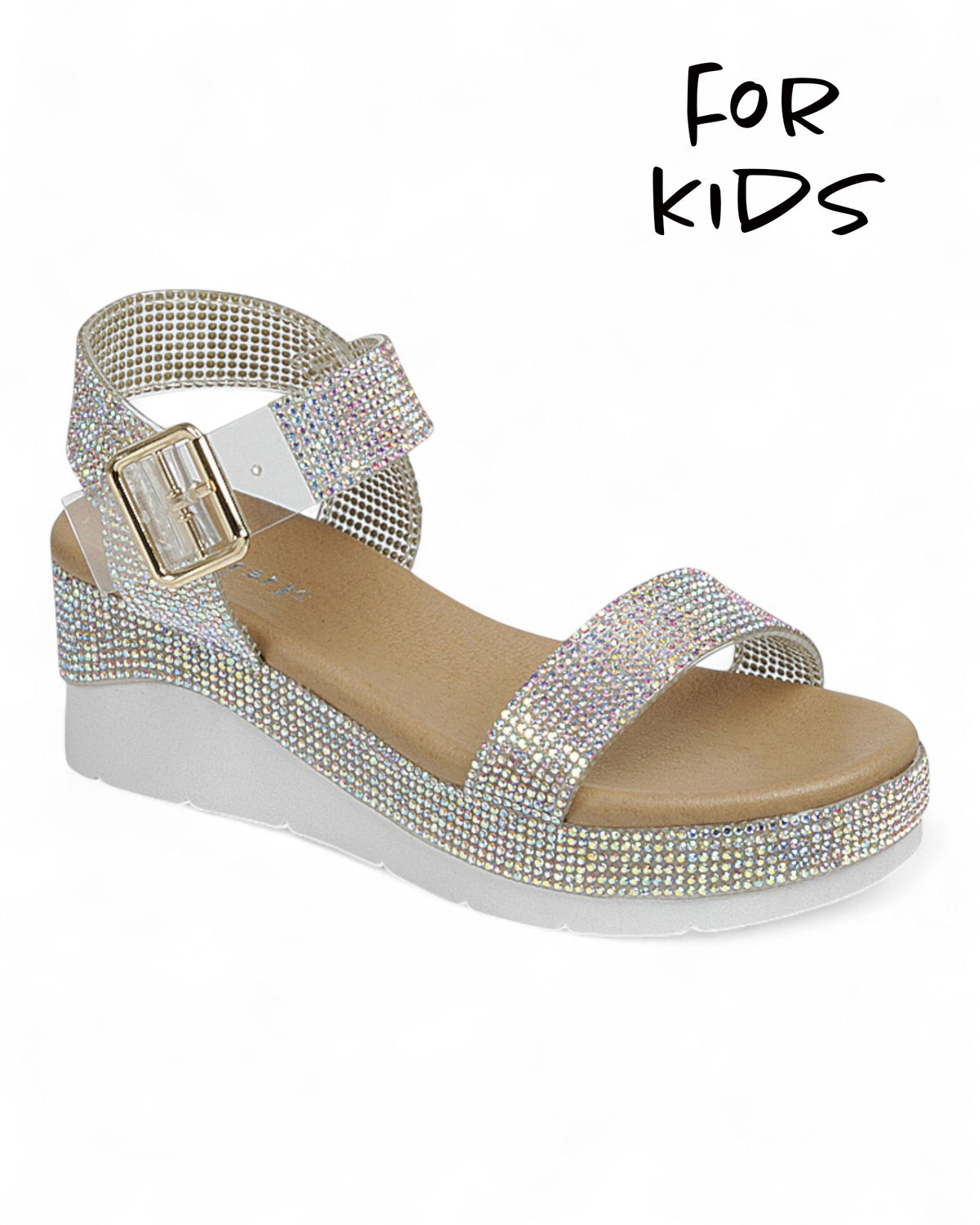 Kids Ankle Strap Wedge Heel Shoes FL-FIRST-56K