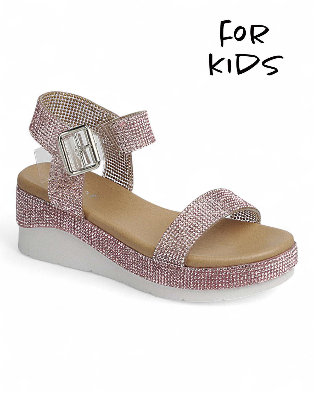 Kids Ankle Strap Wedge Heel Shoes FL-FIRST-56K