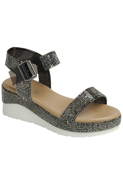 Kids Ankle Strap Wedge Heel Shoes FL-FIRST-56K