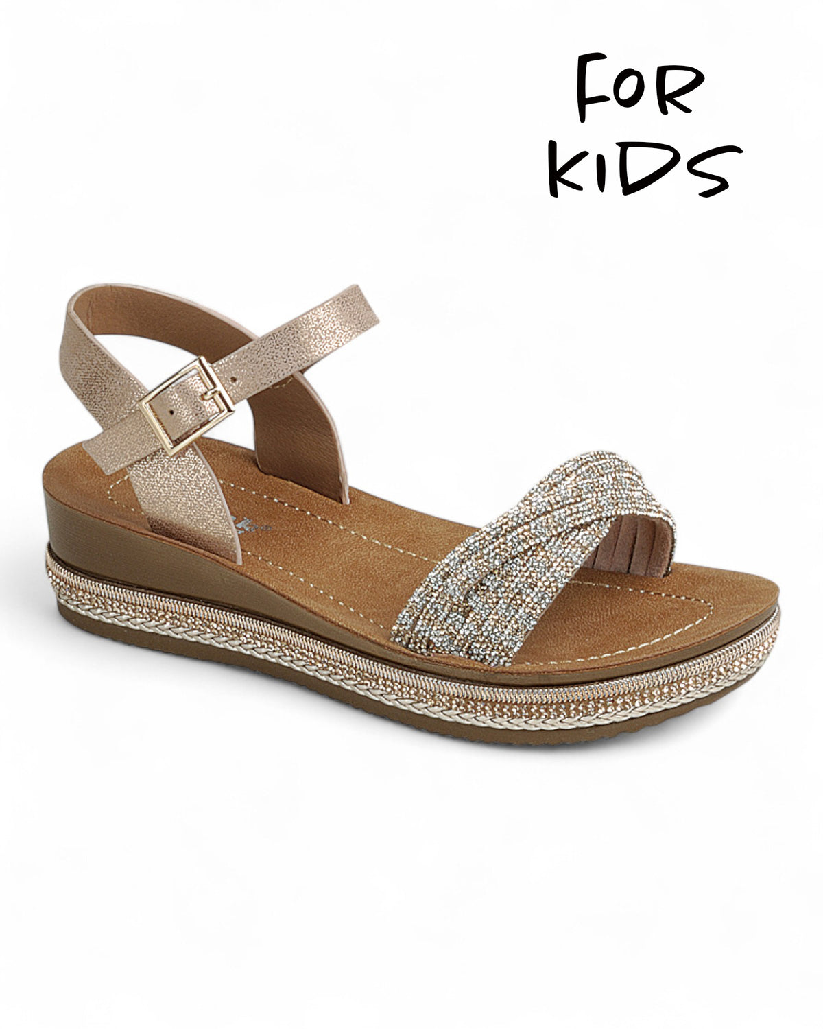 Kids Wedge Heel Ankle Strap Sandal Shoes FL-FORTUNE-04K