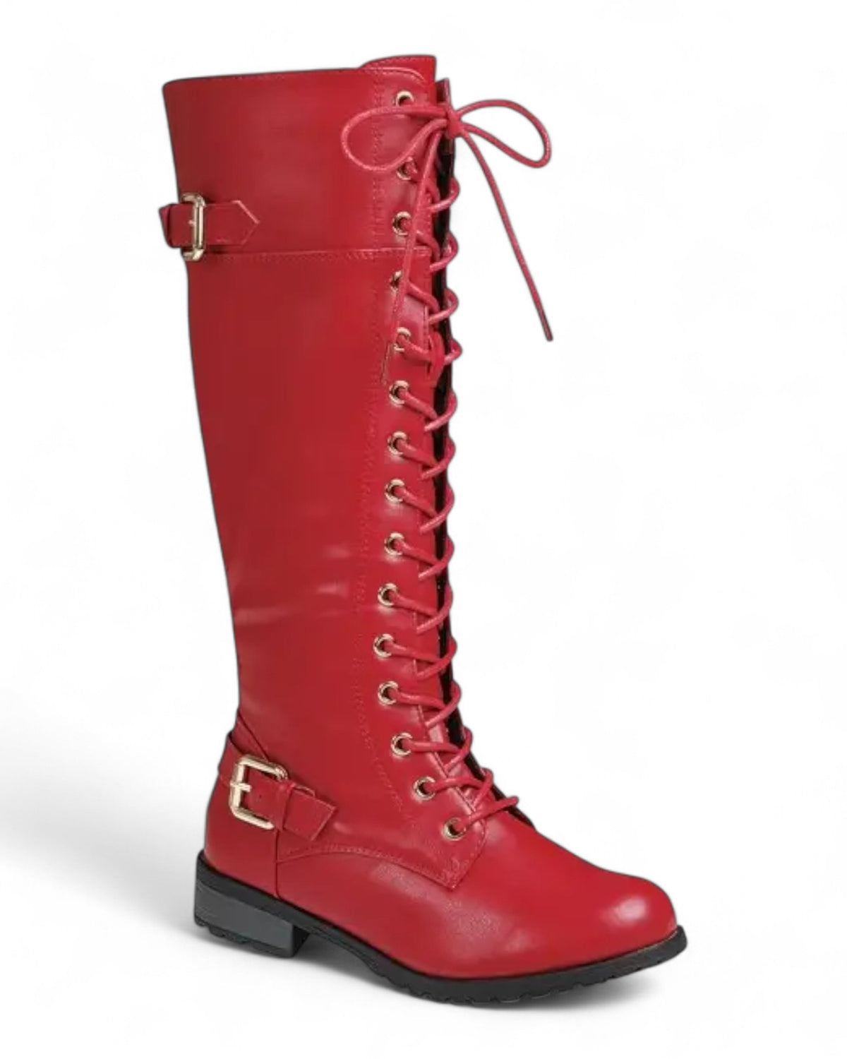 Women's Durable Lace Up Running Boots Knee High Shoes