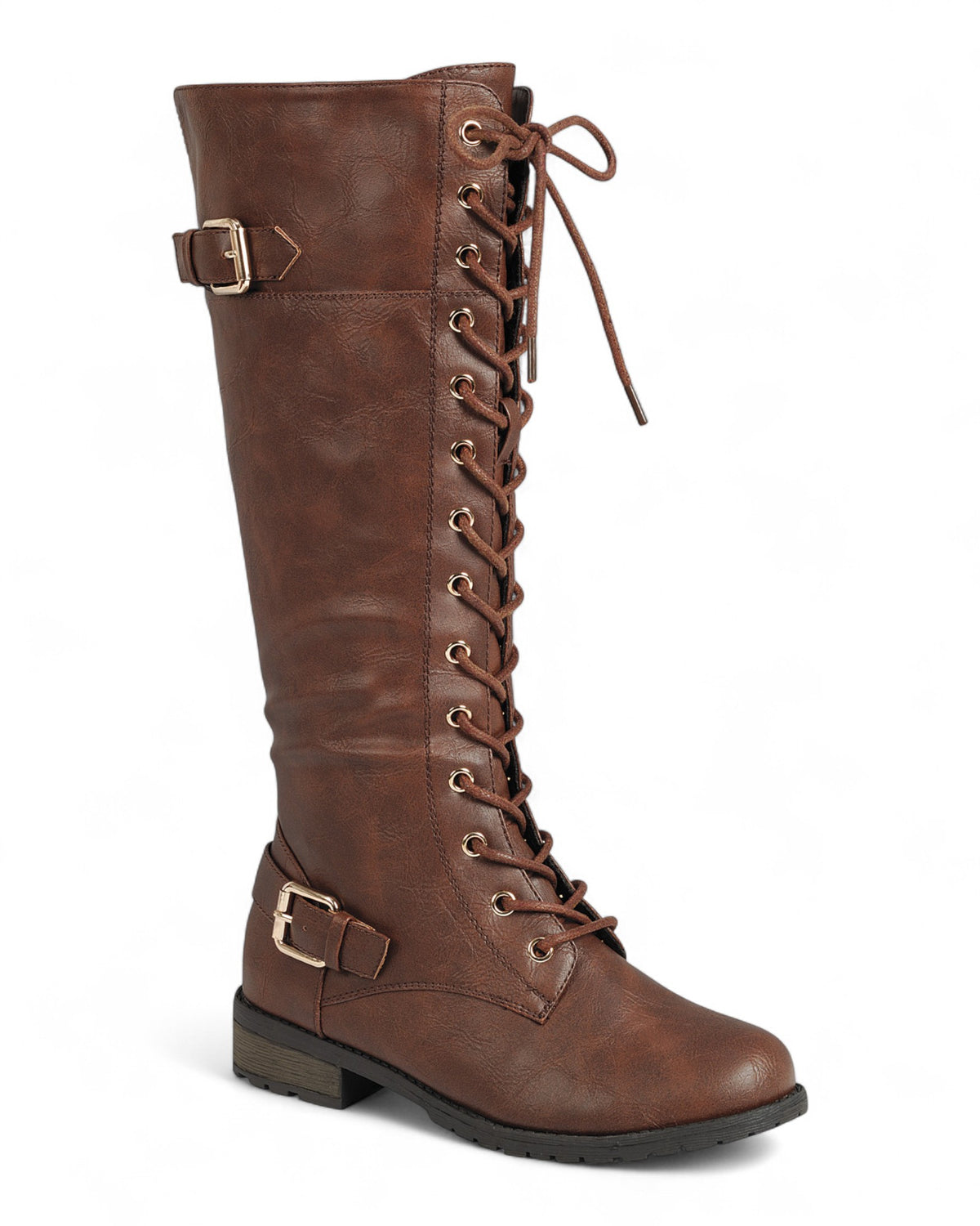Women's Durable Lace Up Running Boots Knee High Shoes