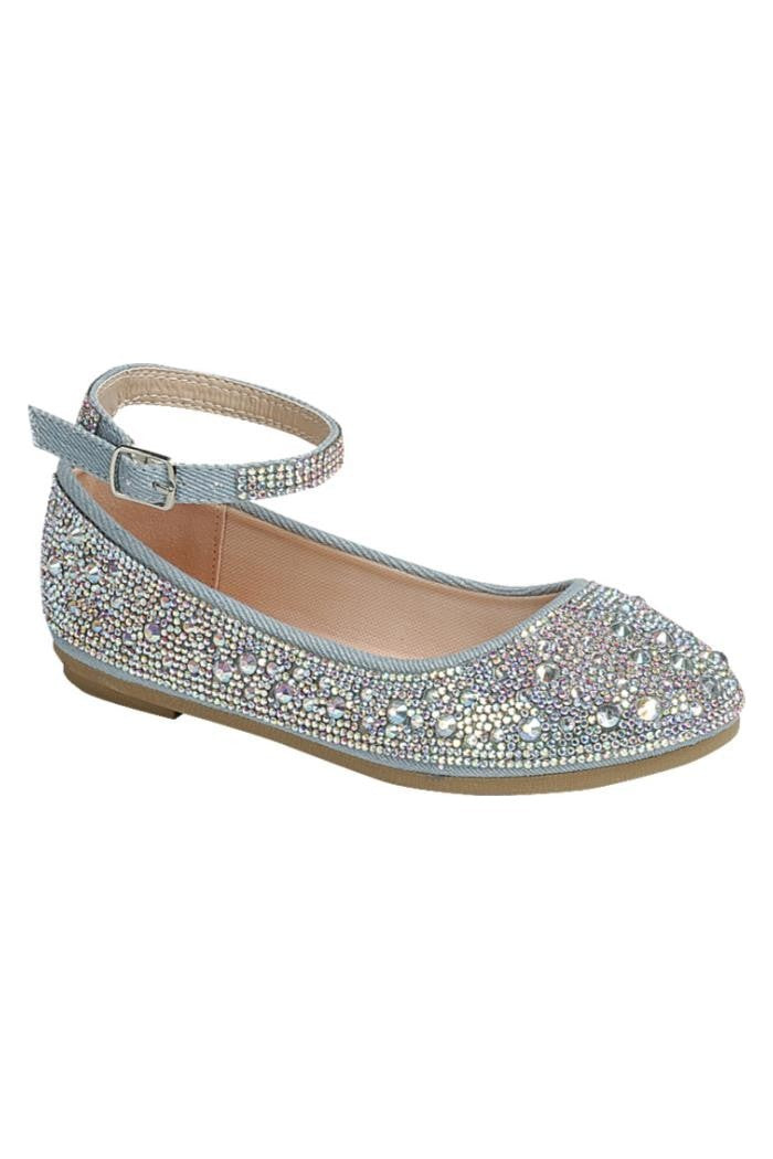 Kids Ankle Strap Flat Shoes FL-MARIANA-35K