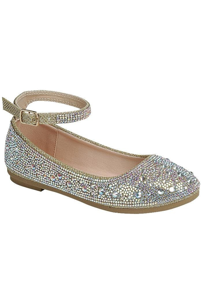 Kids Ankle Strap Flat Shoes FL-MARIANA-35K