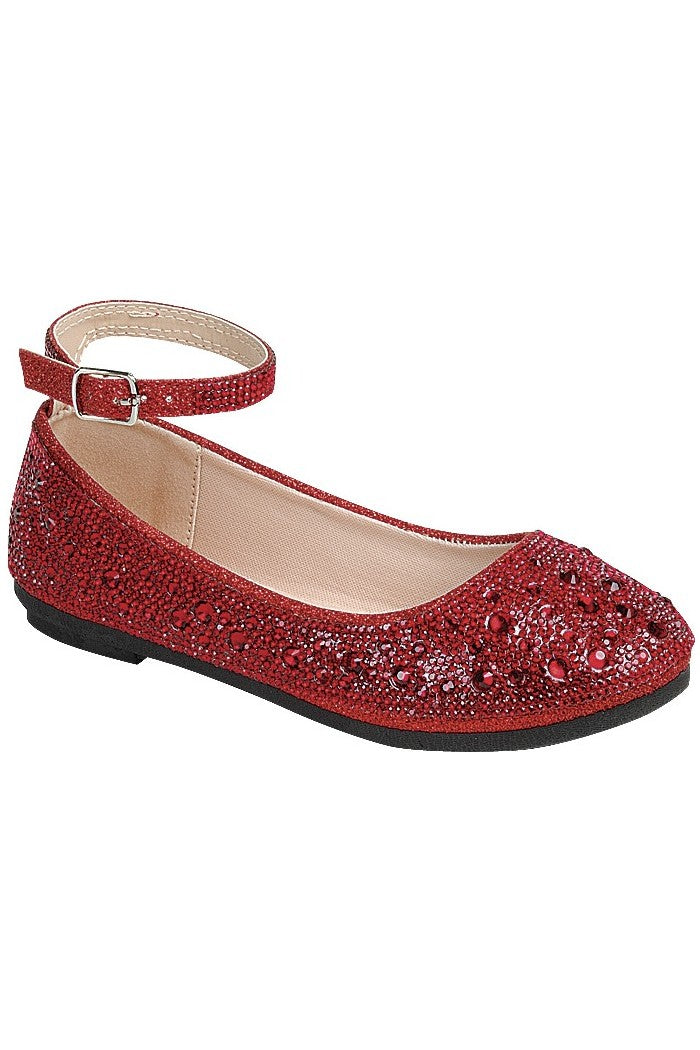 Kids Ankle Strap Flat Shoes FL-MARIANA-35K