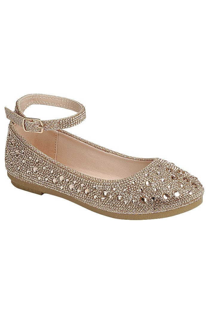 Kids Ankle Strap Flat Shoes FL-MARIANA-35K