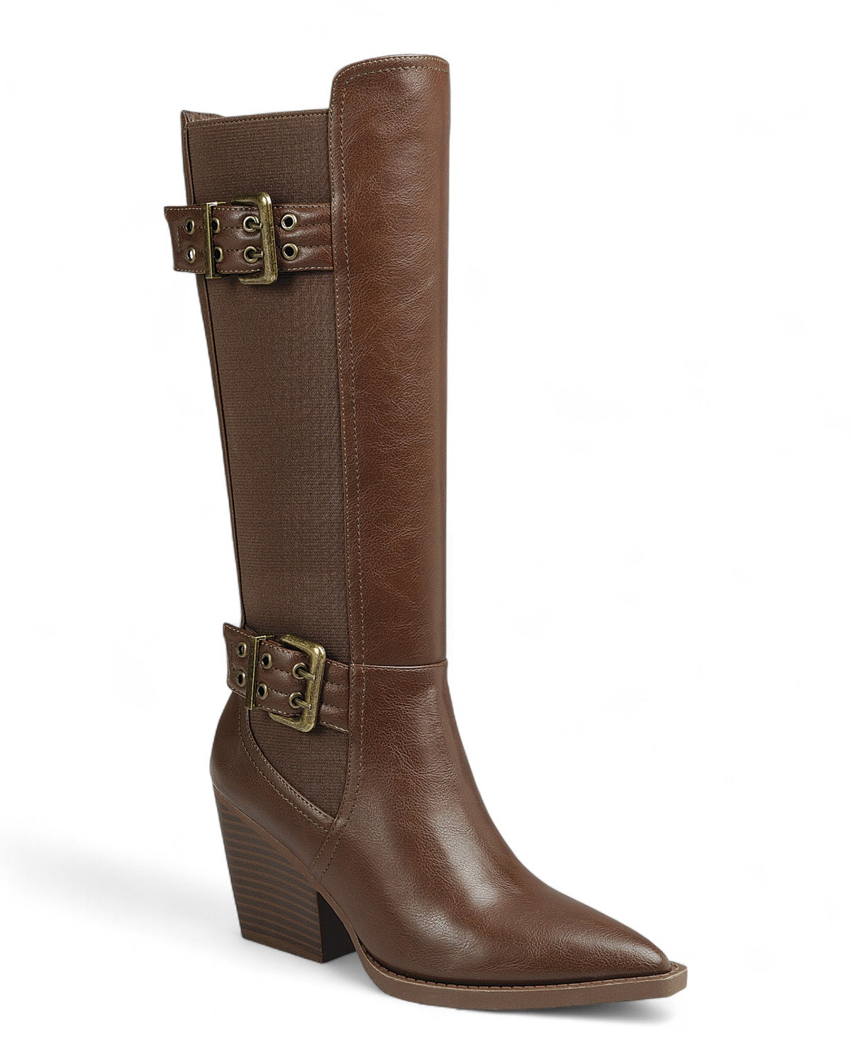 Women Chunky Heel Knee High Boots FL-MILEAGE-11