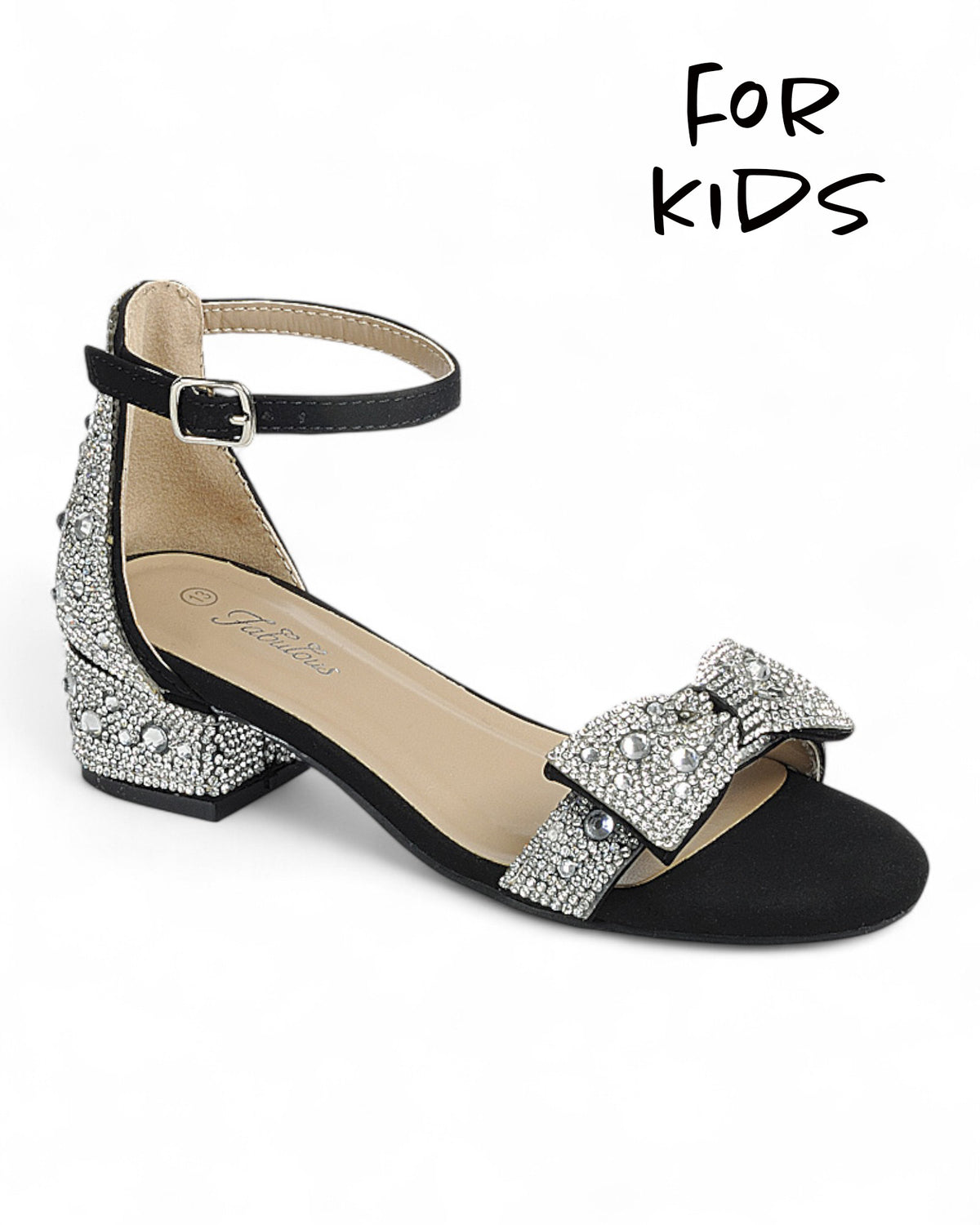 Kids Chunky Heel Ankle Strap Party Shoes FL-NATALIE-66K