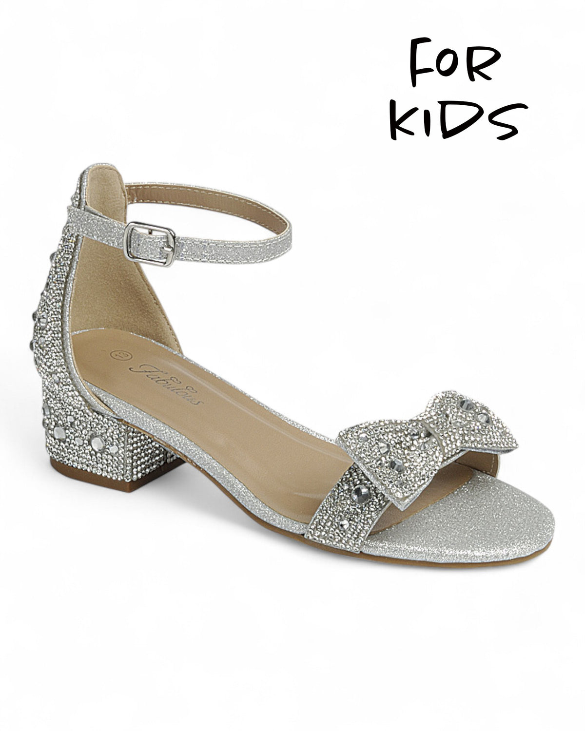 Kids Chunky Heel Ankle Strap Party Shoes FL-NATALIE-66K