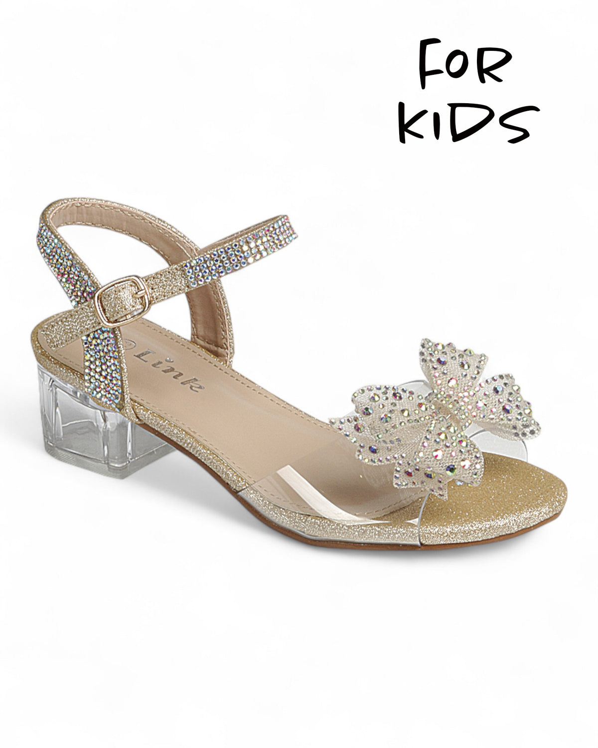 Kids Chunky Heel Ankle Strap Party Shoes FL-NOTARY-95K