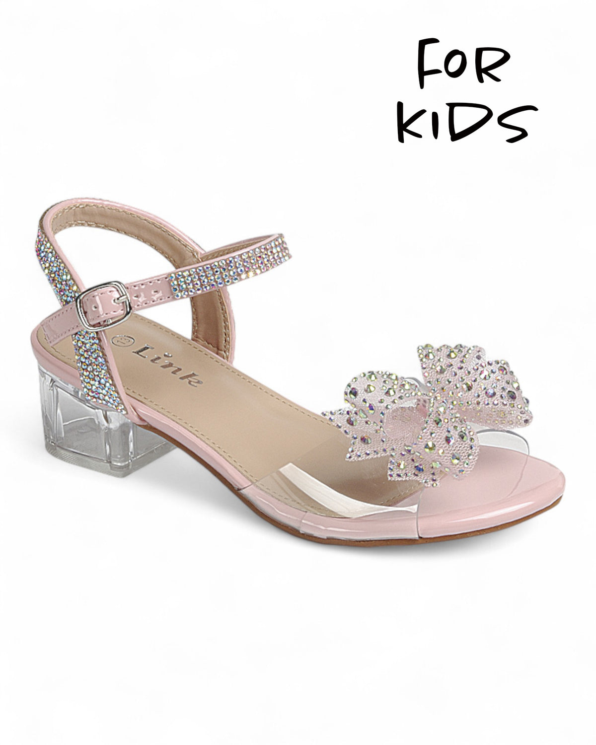Kids Chunky Heel Ankle Strap Party Shoes FL-NOTARY-95K