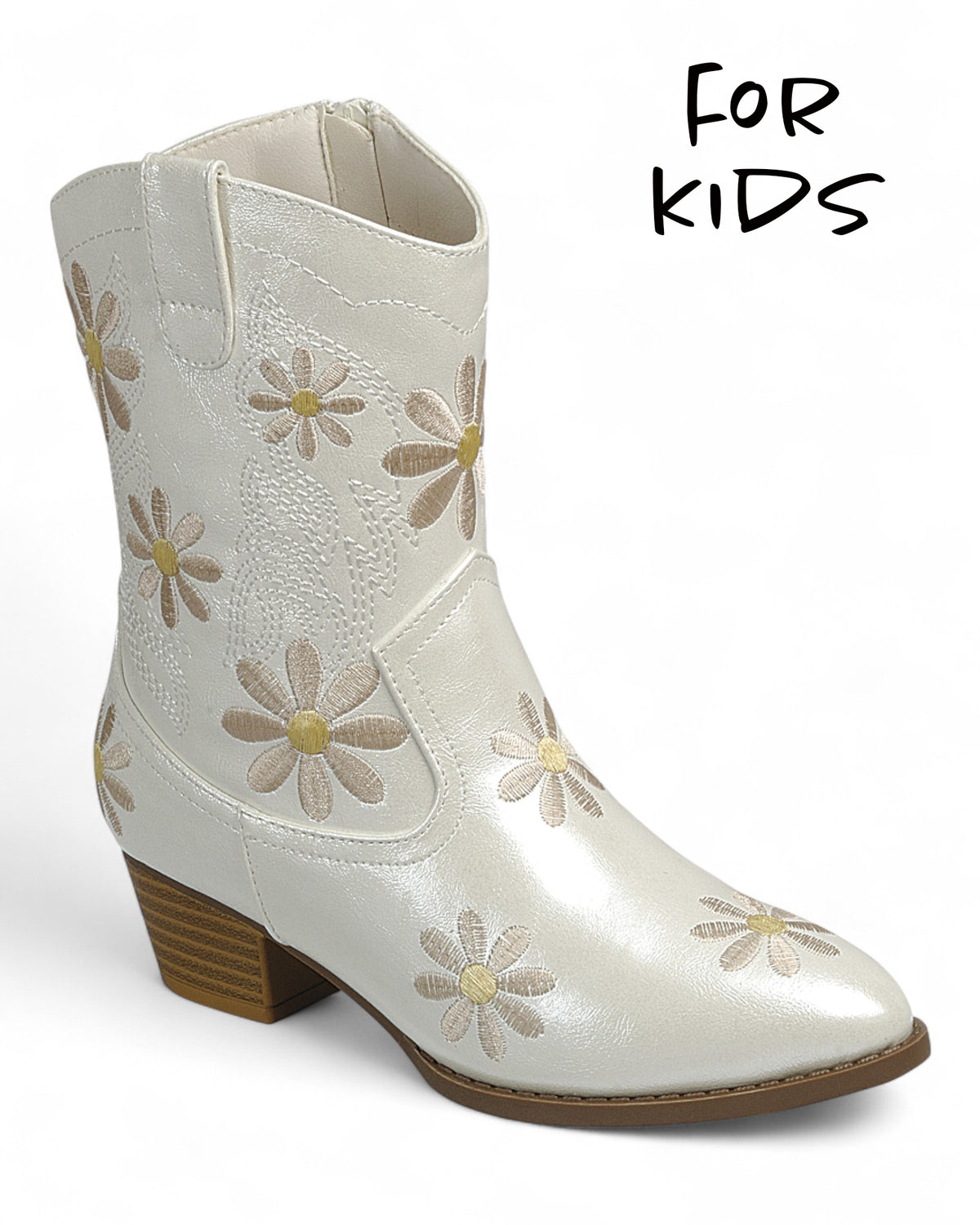 Kids Chunky Heel Ankle Booties FL-RIDE-05K