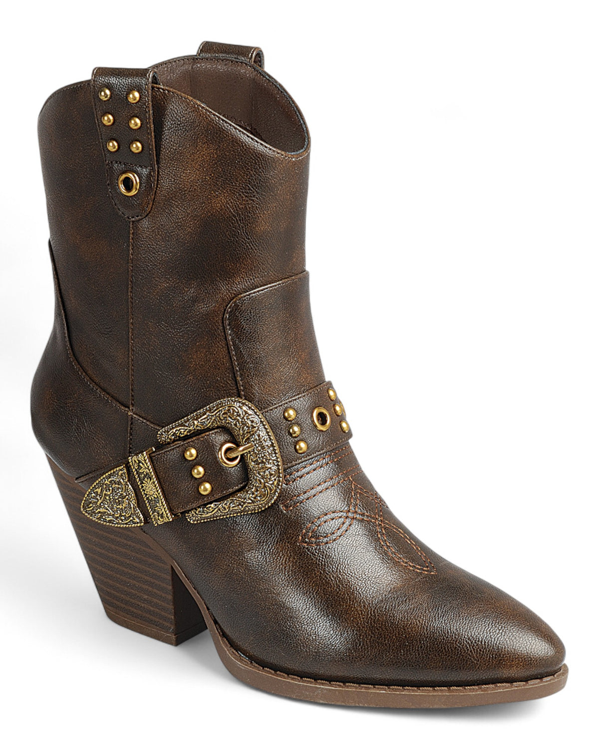 Women Chunky Heel Ankle Booties FL-RIDE-09