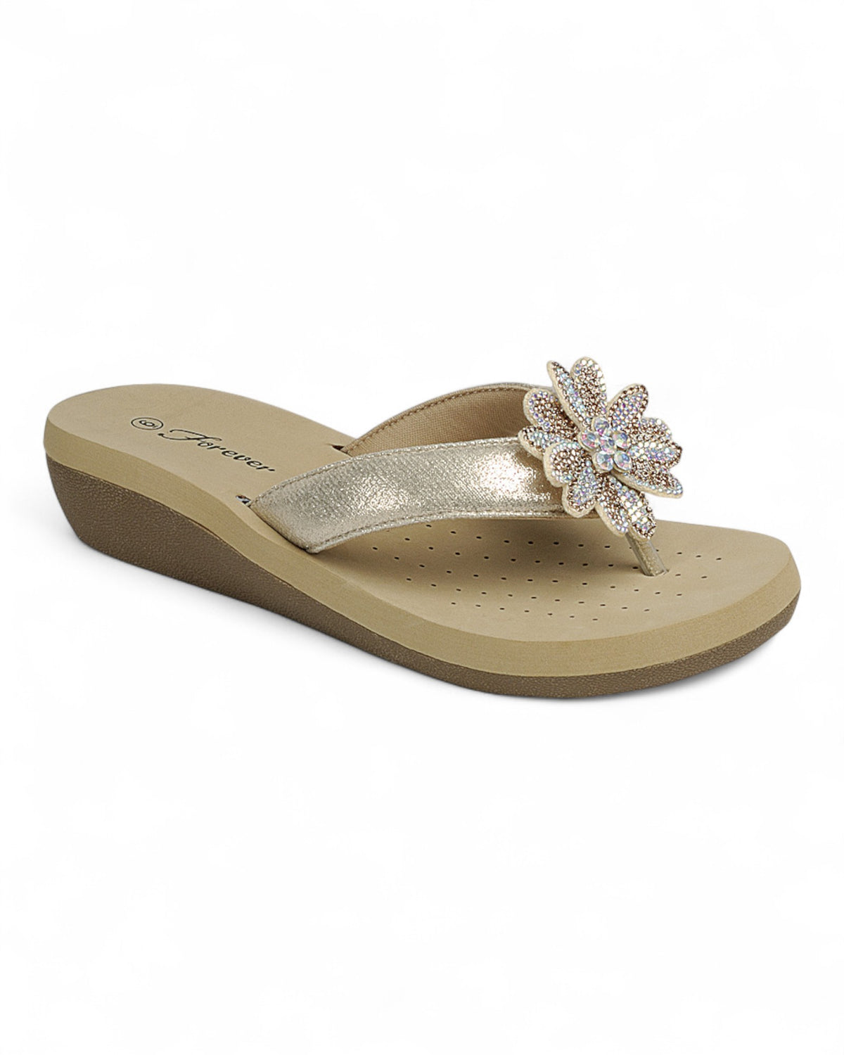 Women Low Wedge Heel Thong Sandal Shoes FL-SANDS-10