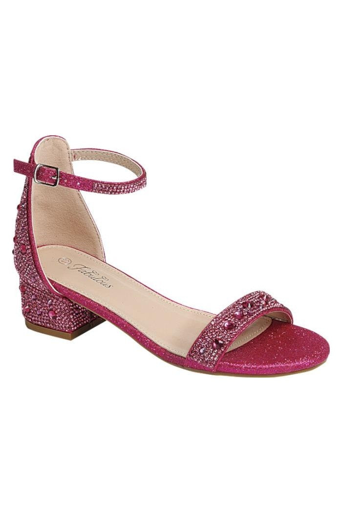 Kids Chunky Heel Ankle Strap Party Shoes FL-SUNSHINE-37K