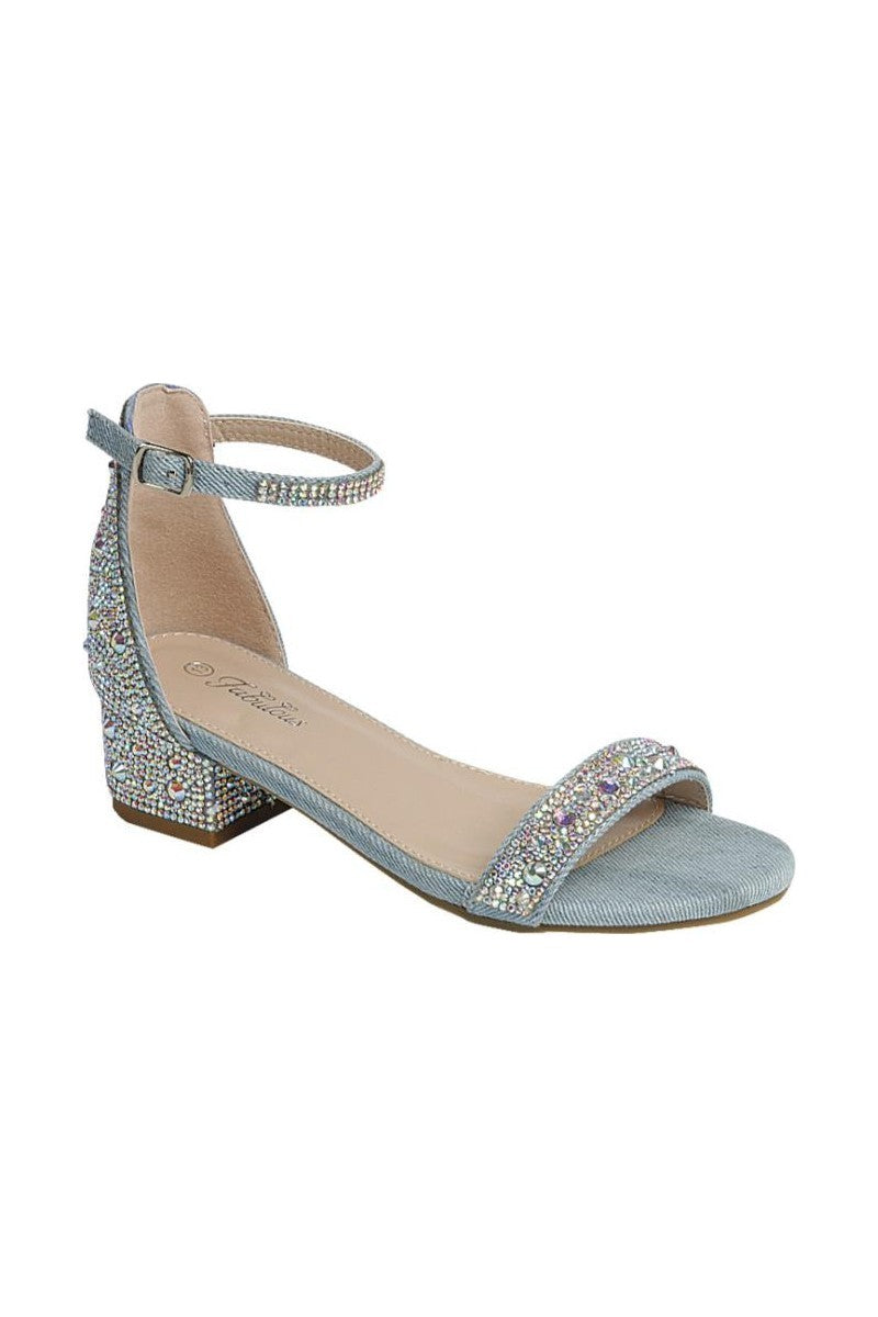 Kids Chunky Heel Ankle Strap Party Shoes FL-SUNSHINE-37K