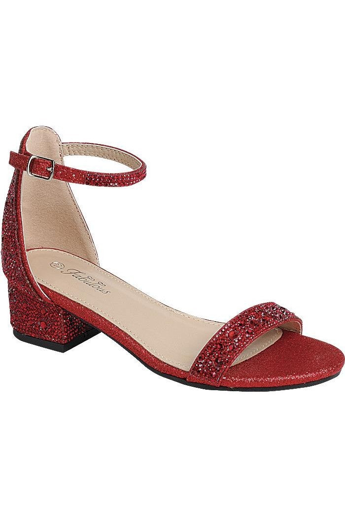 Kids Chunky Heel Ankle Strap Party Shoes FL-SUNSHINE-37K