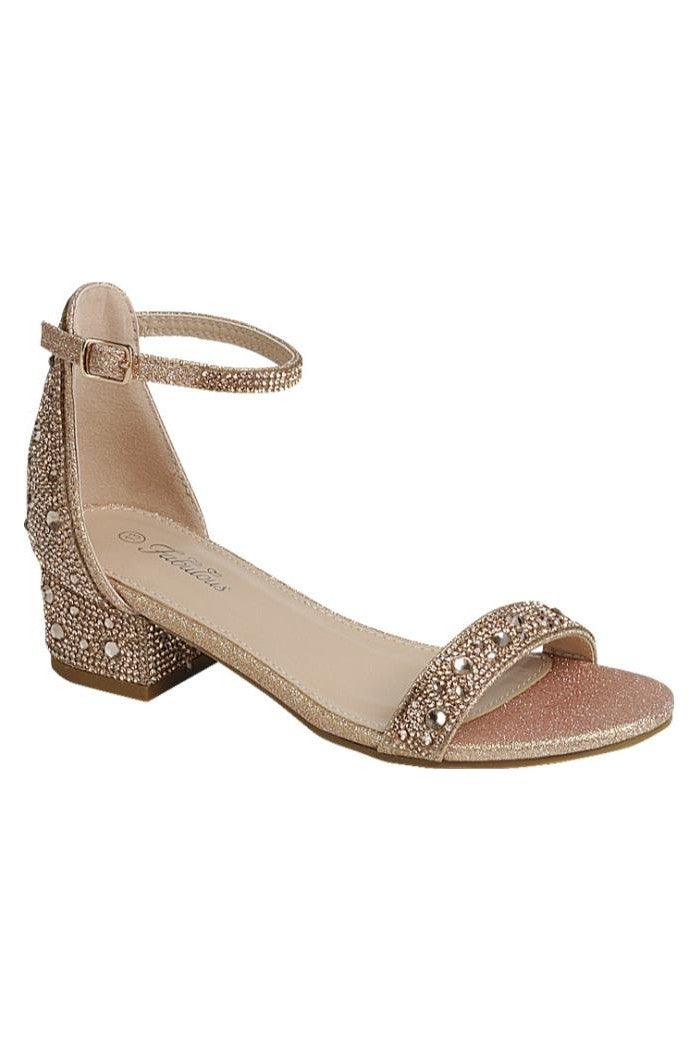 Kids Chunky Heel Ankle Strap Party Shoes FL-SUNSHINE-37K