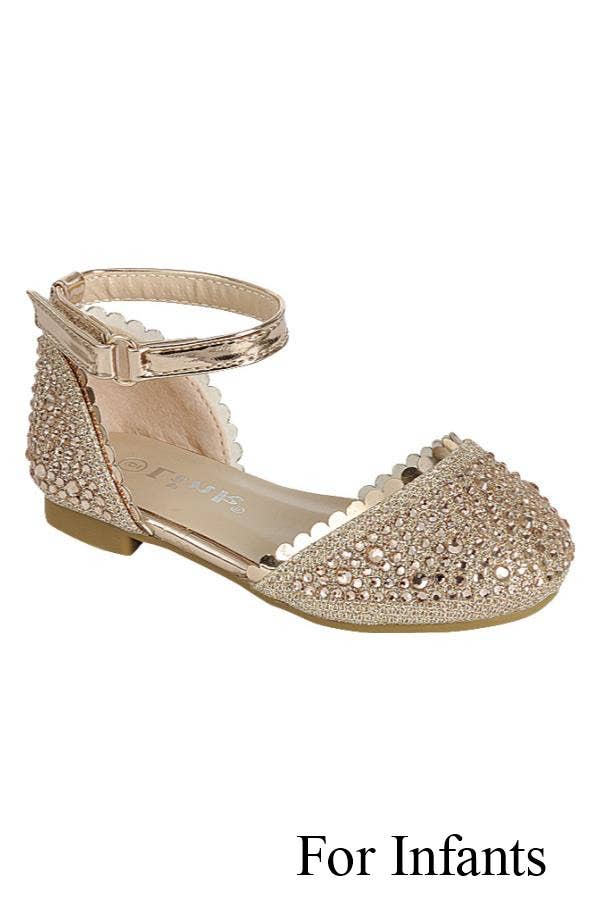Infants Ankle Strap Flat Shoes FL-SABINA-33KA