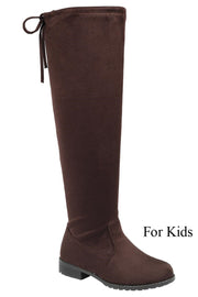 Kids' Lace Up Knee High Boots Footwear FL-JALEN-H4K